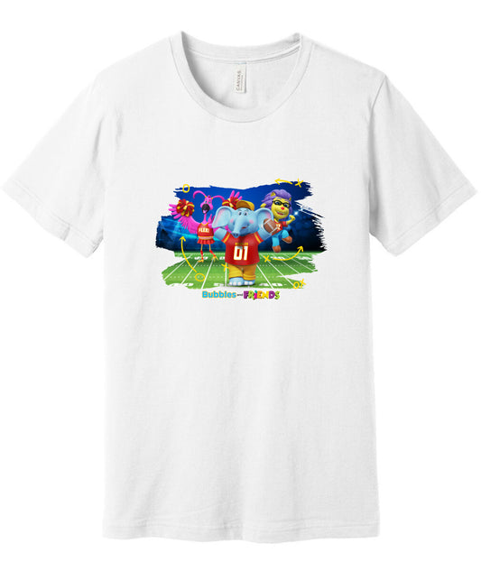 Bubbles and Friends - Varsity Collection Bubbles Football Adult T-Shirt