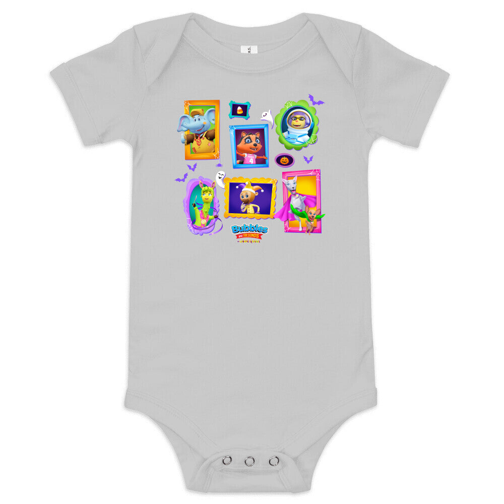 Bubbles & Friends Halloween Frames Baby Onesie
