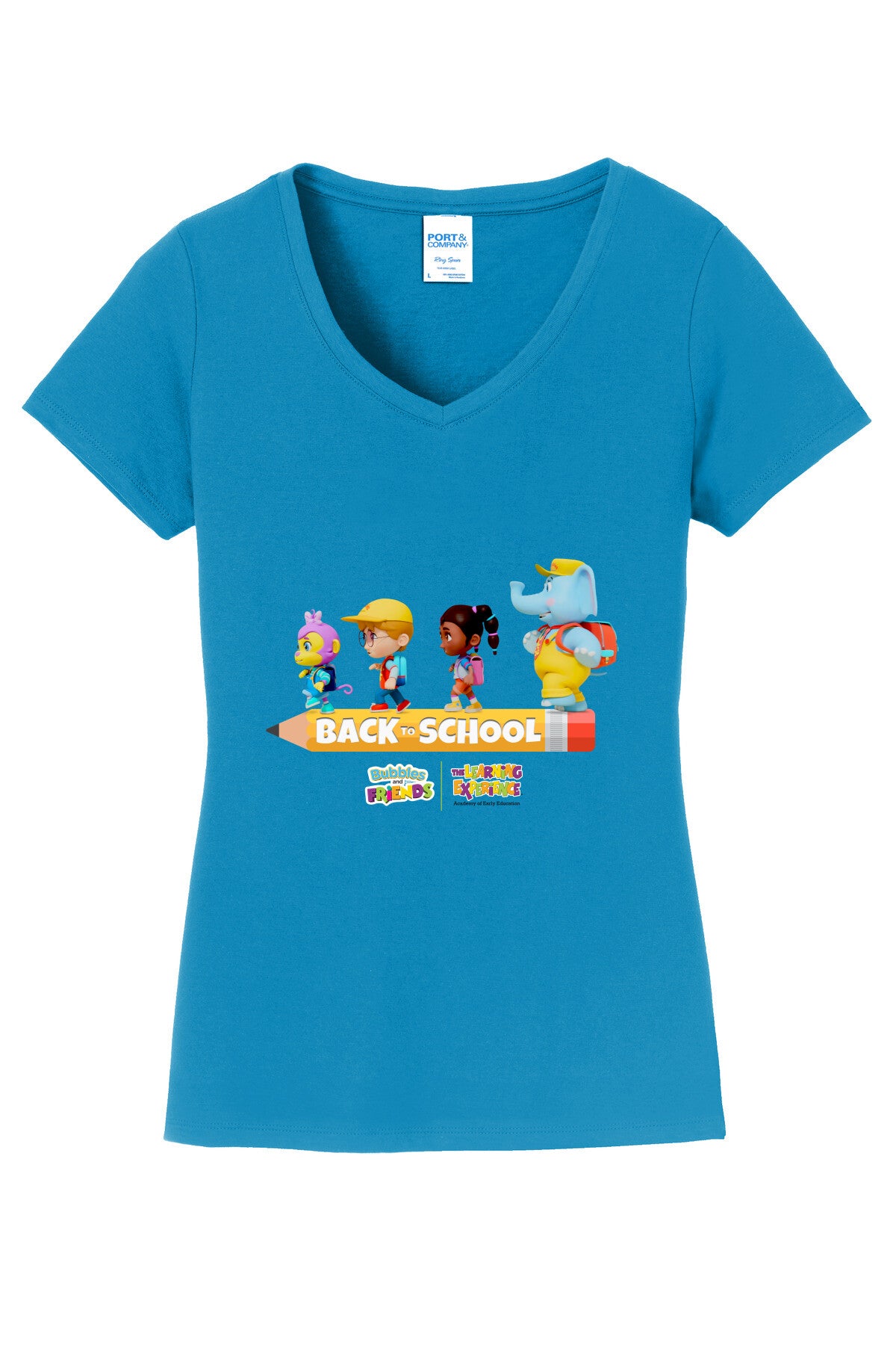 Bubbles & Friend BTS Pencil Walk V-Neck Tee