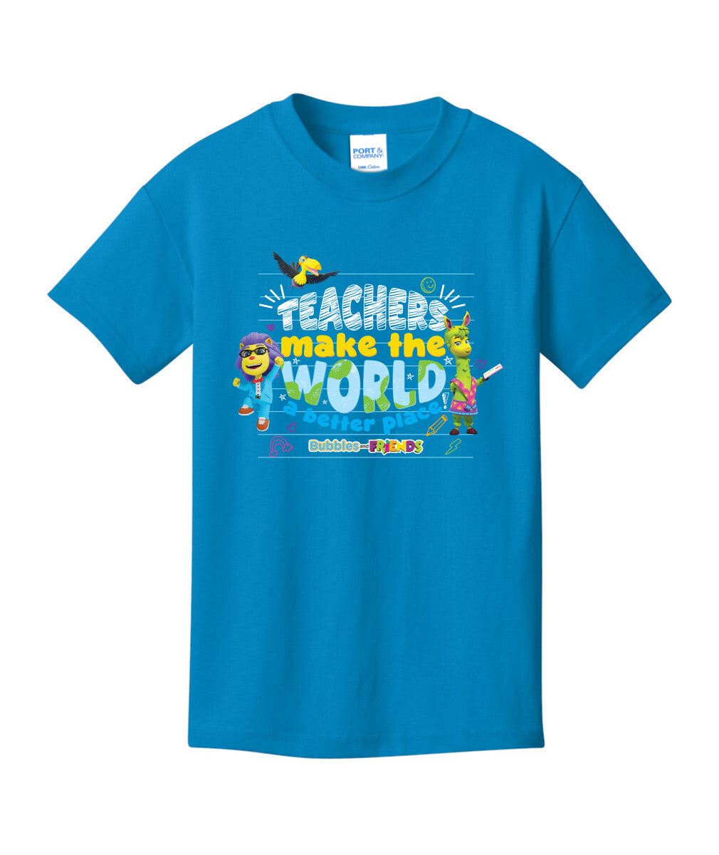 Bubbles & Friends Teacher Appreciation World Children's T-shirt