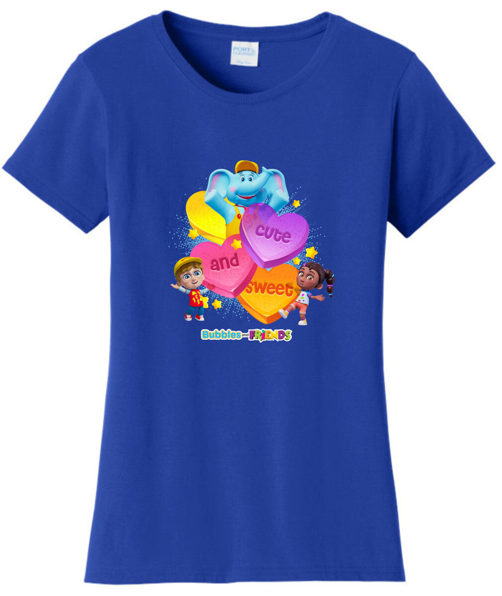 Bubbles & Friends Cute and Sweet Womens T-Shirt