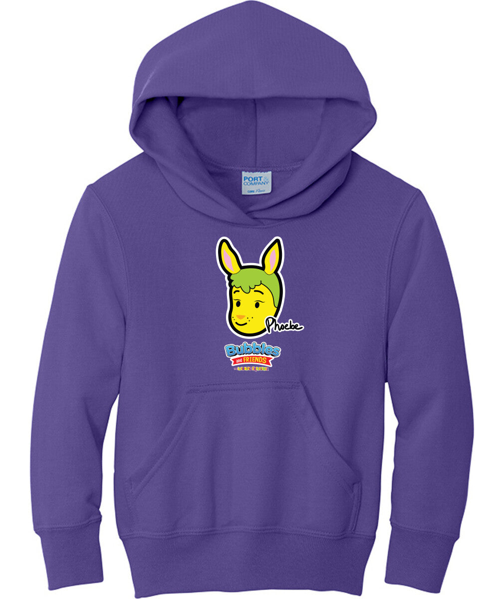 Bubbles & Friends- Friends from Happyville 'Phoebe' Children's Fleece Pullover Hooded Sweatshirt