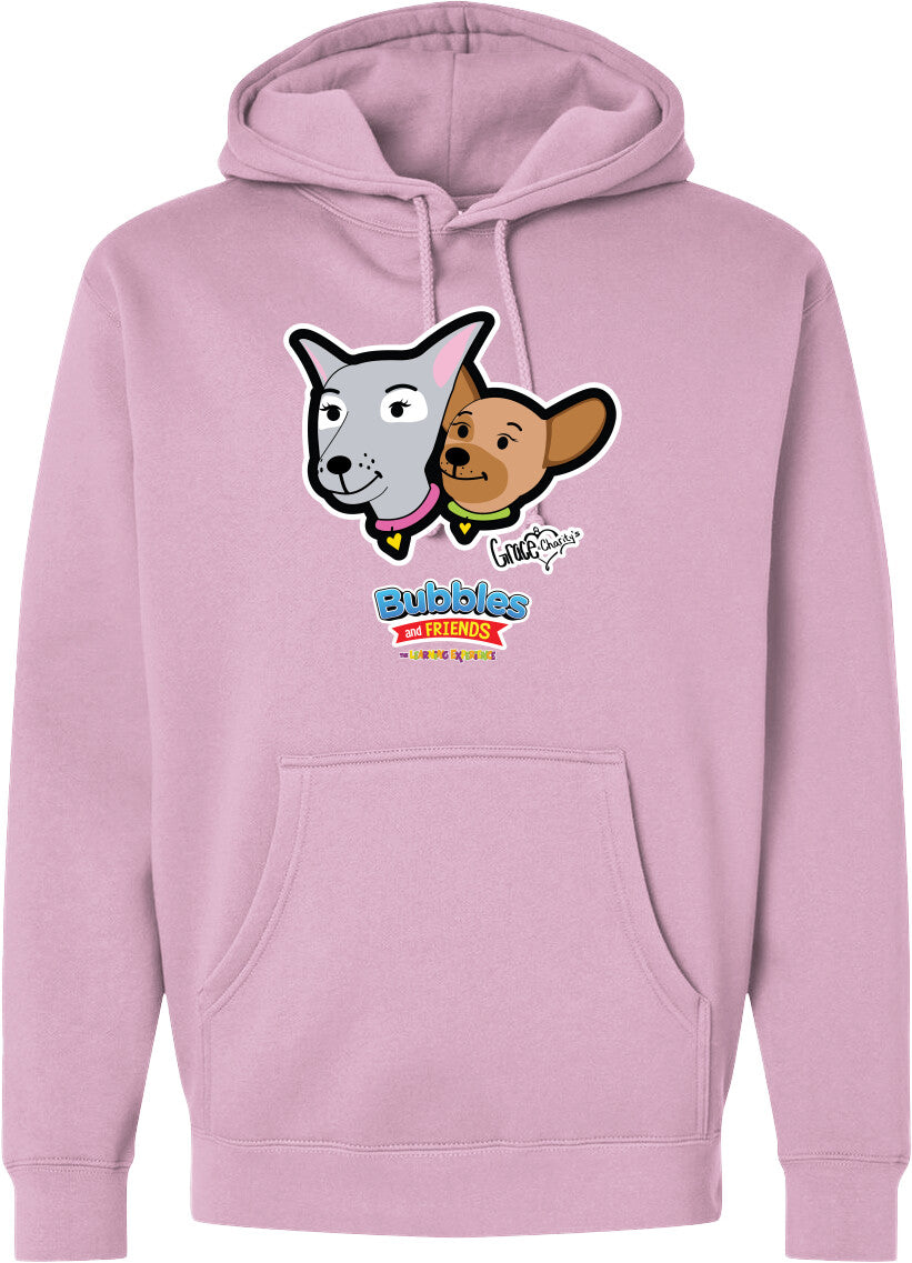 Bubbles & Friends- Friends from Happyville 'Grace & Charity' Midweight Hooded Sweatshirt- Unisex