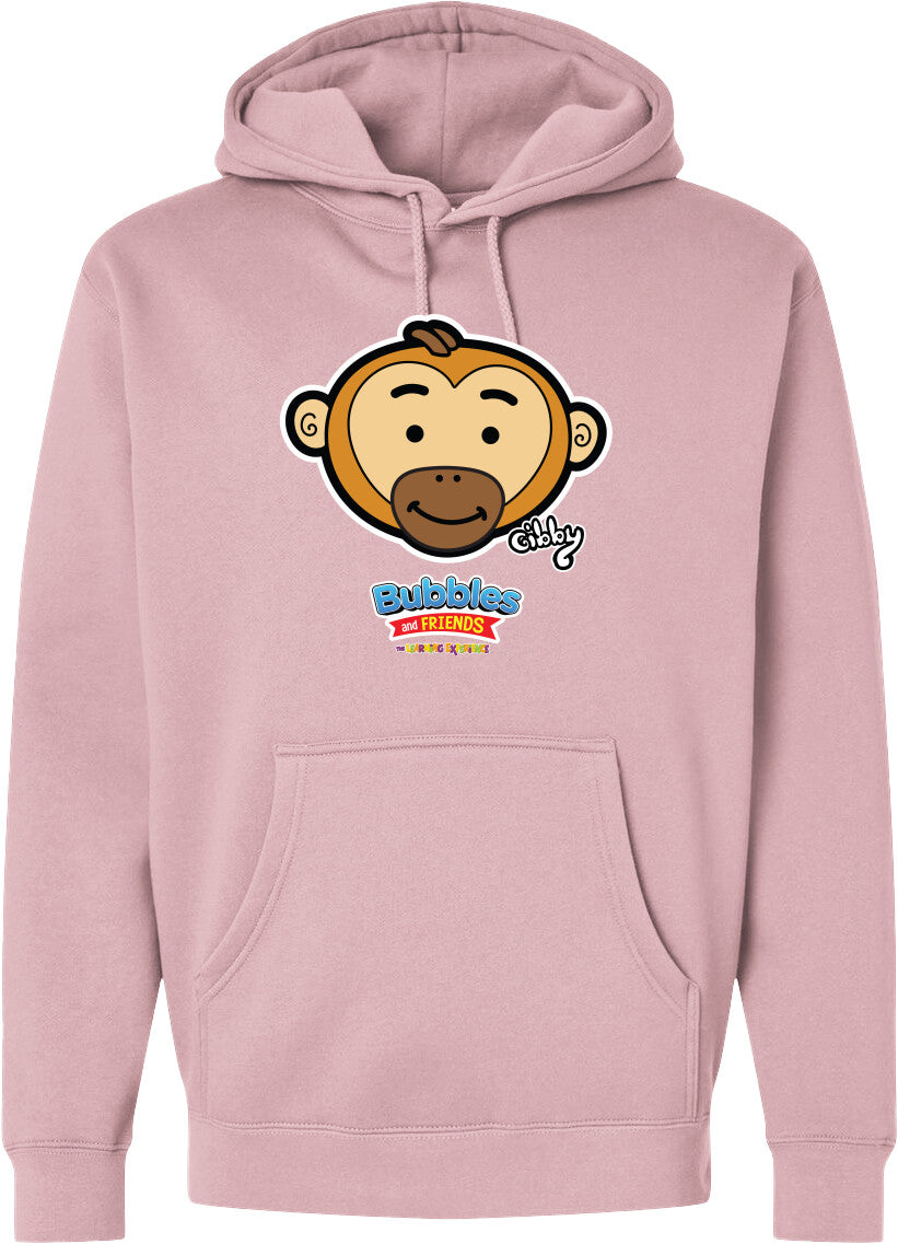 Bubbles & Friends- Friends from Happyville 'Gibby Gibbon' Midweight Hooded Sweatshirt- Unisex