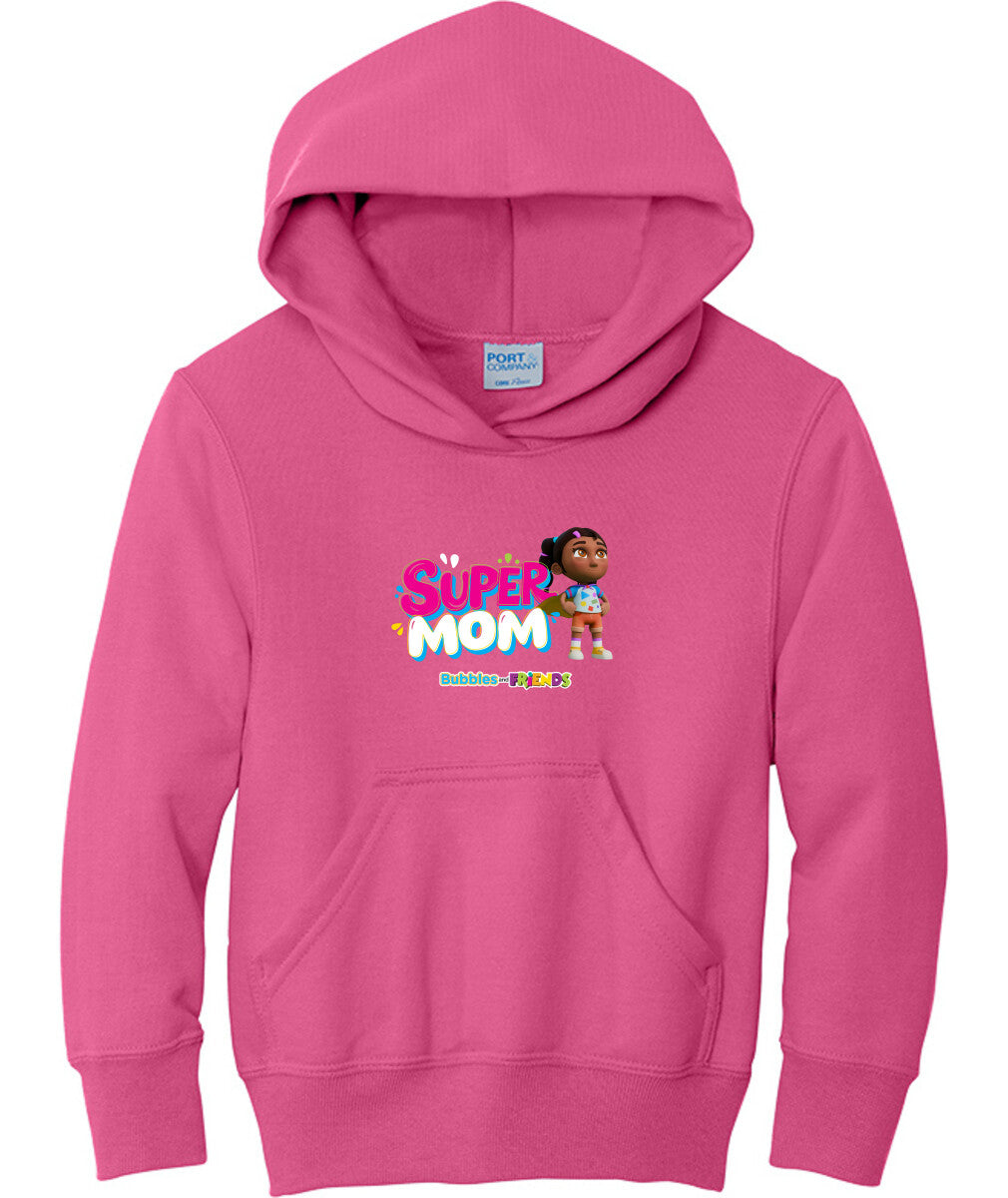 Bubbles & Friends Mothers Day SuperMom Children's Fleece Sweatshirt