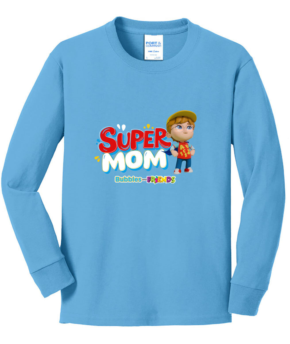 Bubbles & Friends Mothers Day Braden Children's Youth Long Sleeve T-Shirt