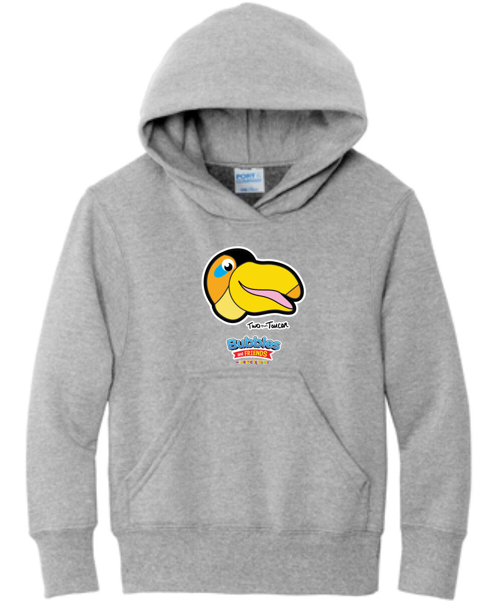 Bubbles & Friends- Friends from Happyville 'Two Plus' Children's Fleece Pullover Hooded Sweatshirt