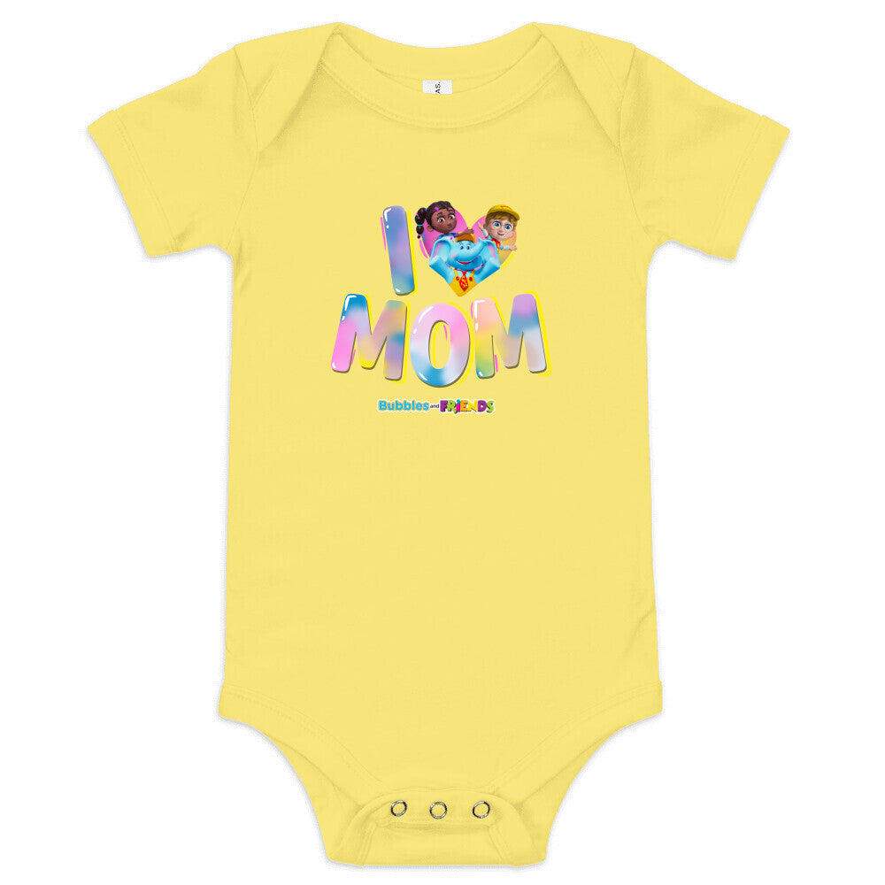 Bubbles & Friends Mothers Day I Love MOM Onesie
