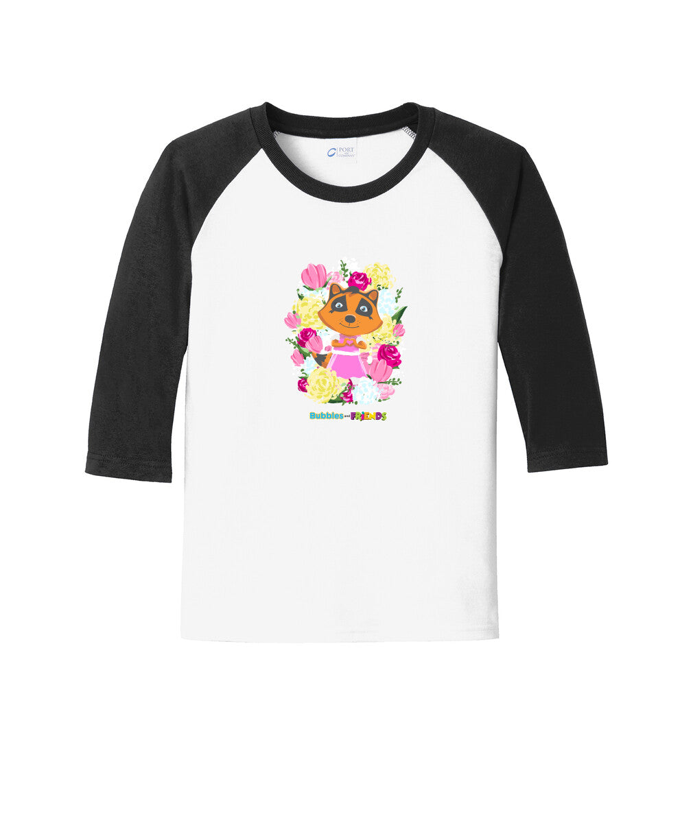 Bubbles & Friends Mothers Day Penny 3/4 Sleeve Raglan T-Shirt