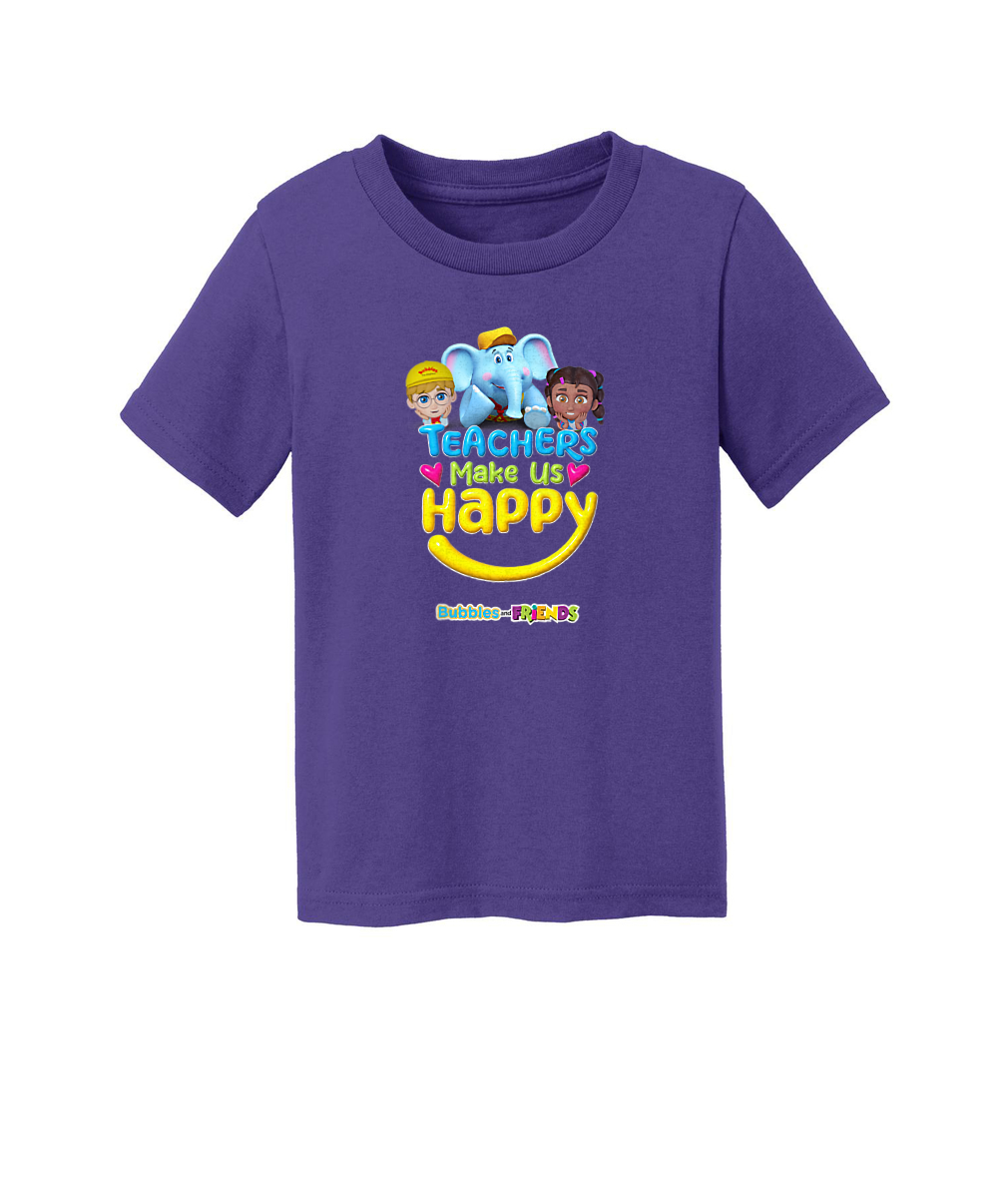 Bubbles and Friends - Teacher appreciation Team Happy Toddler T-Shirt