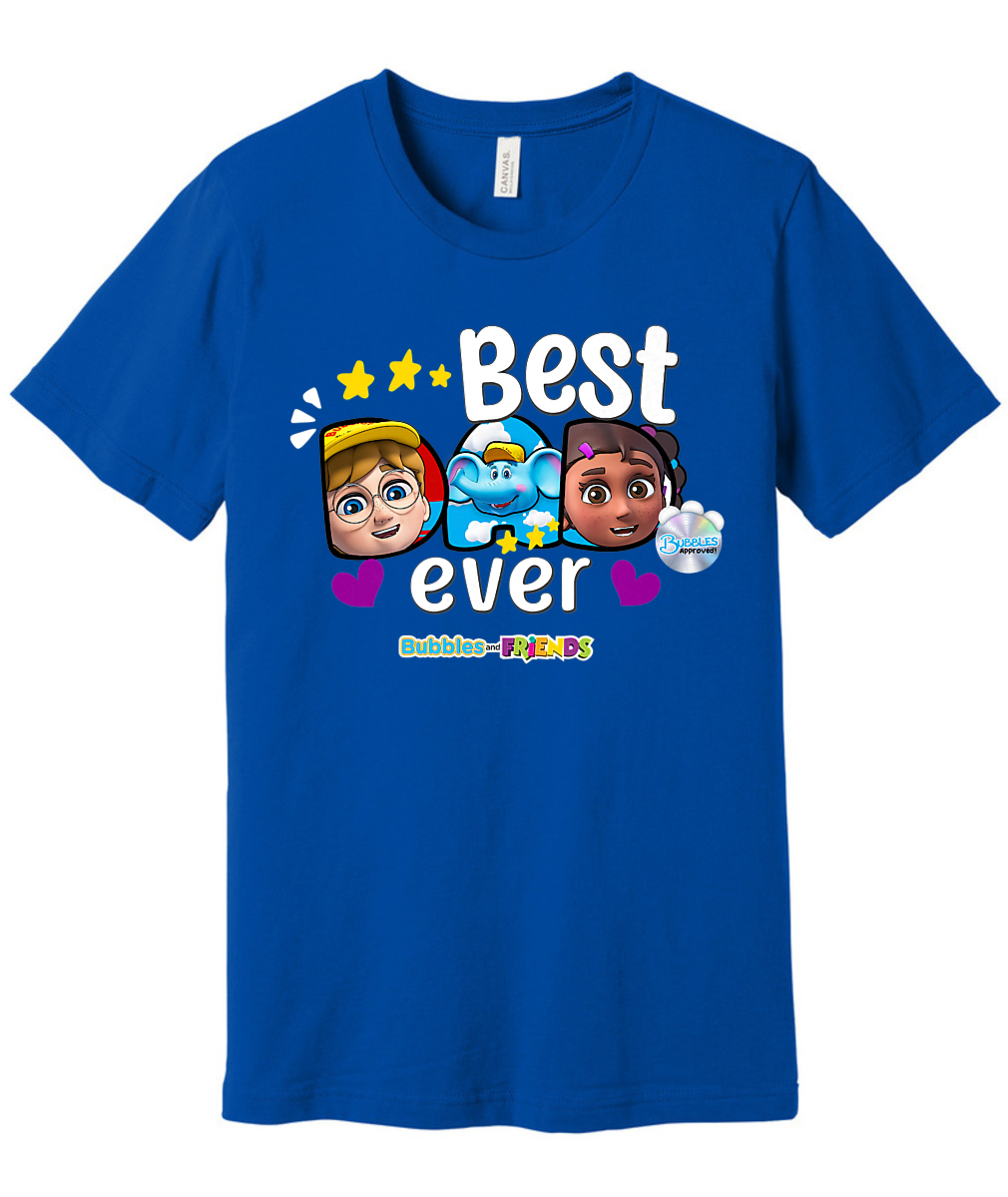 Bubbles and Friends - Father's Day Best Dad Ever Adult T-Shirt