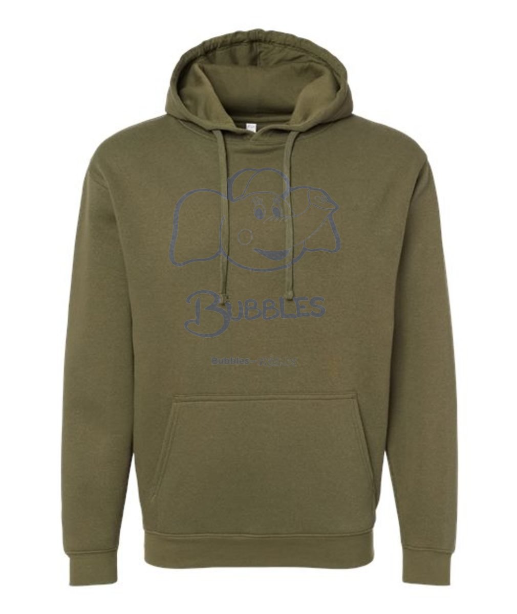 Bubbles and Friends - Bubbles outline Adult Hoodie