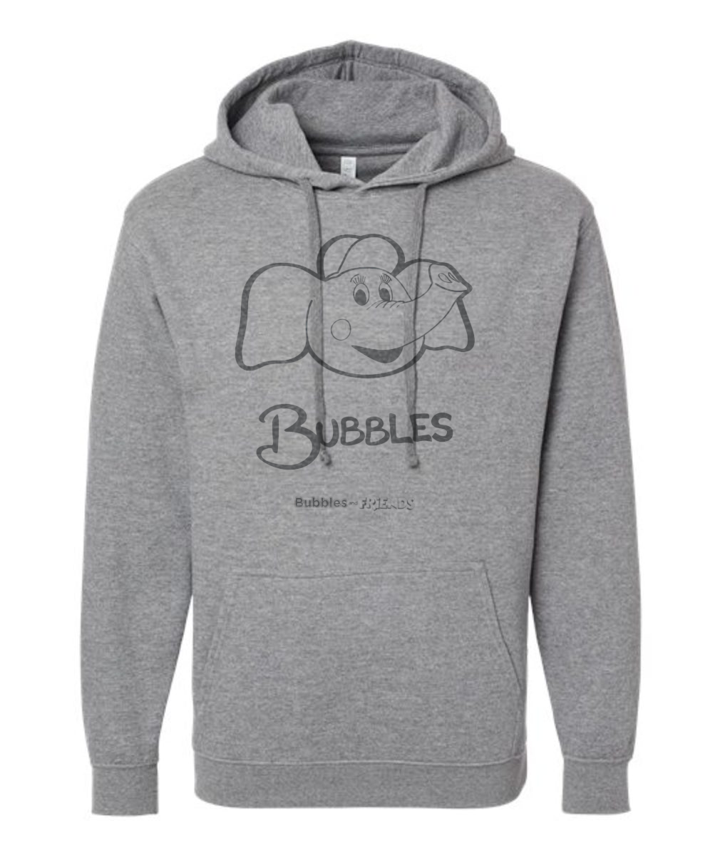 Bubbles and Friends - Bubbles outline Adult Hoodie