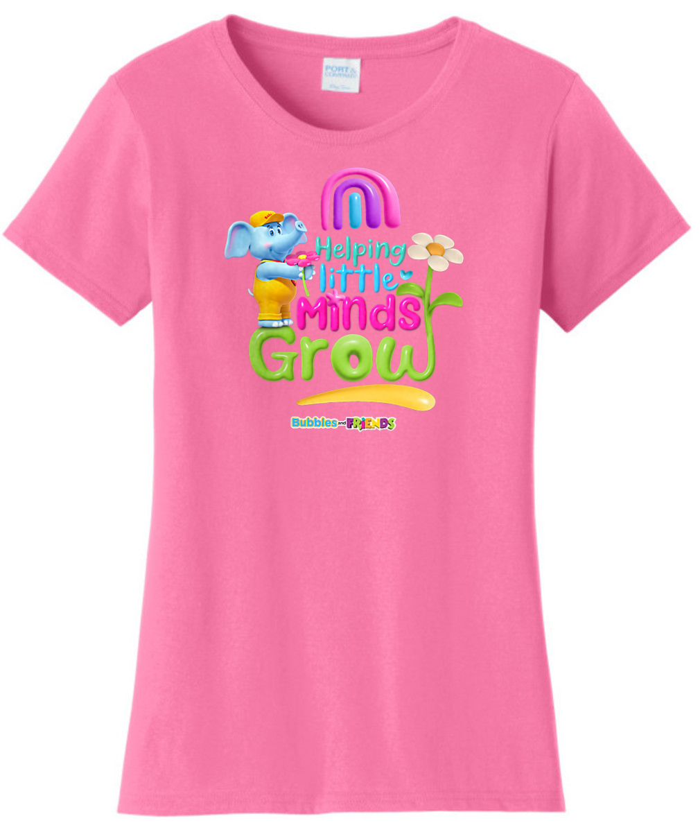 Bubbles and Friends - Teacher appreciation Helping Little Minds Womens T-Shirt