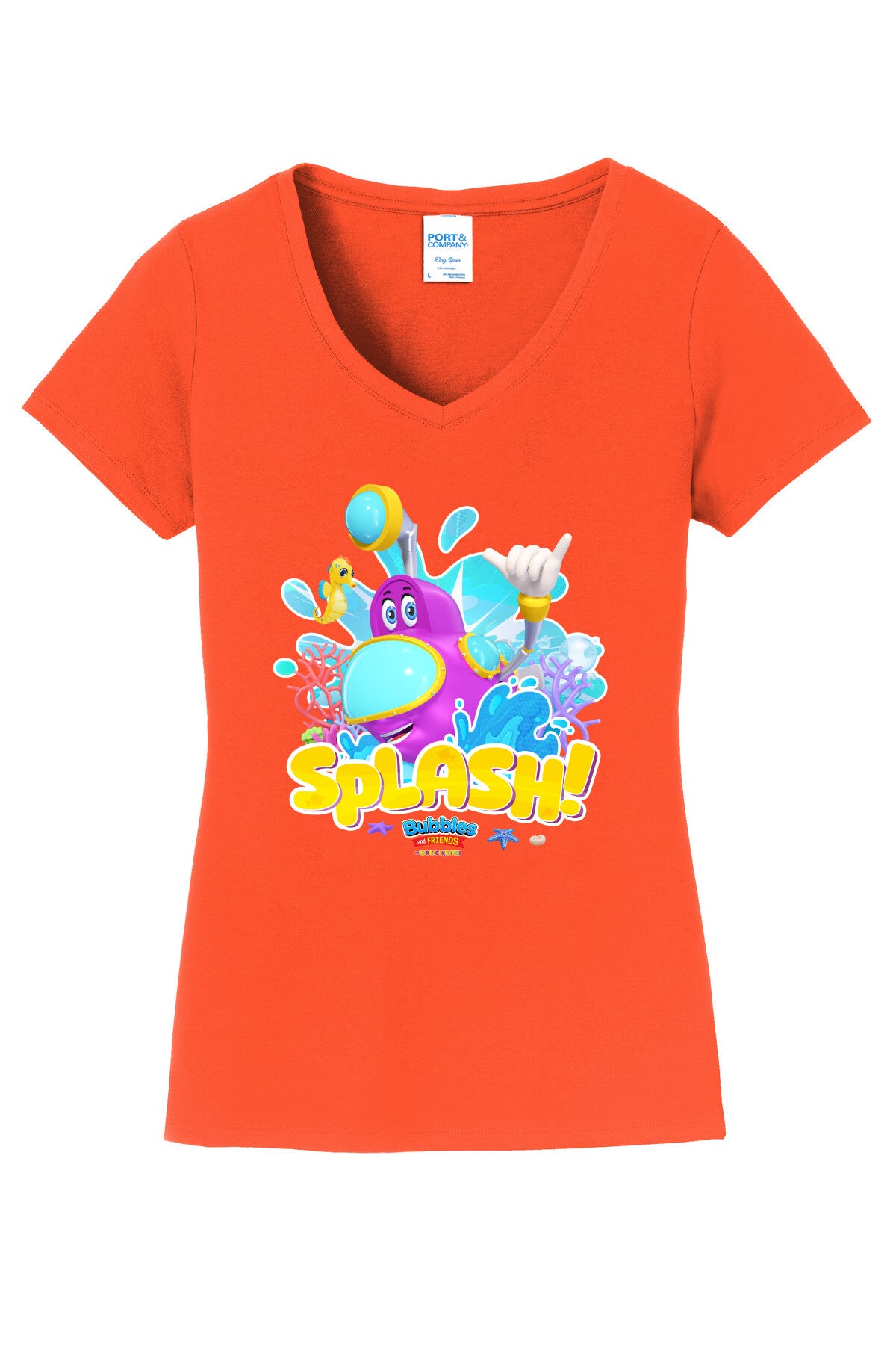 Bubbles & Friends Summer Sonar Women's V-Neck Tee