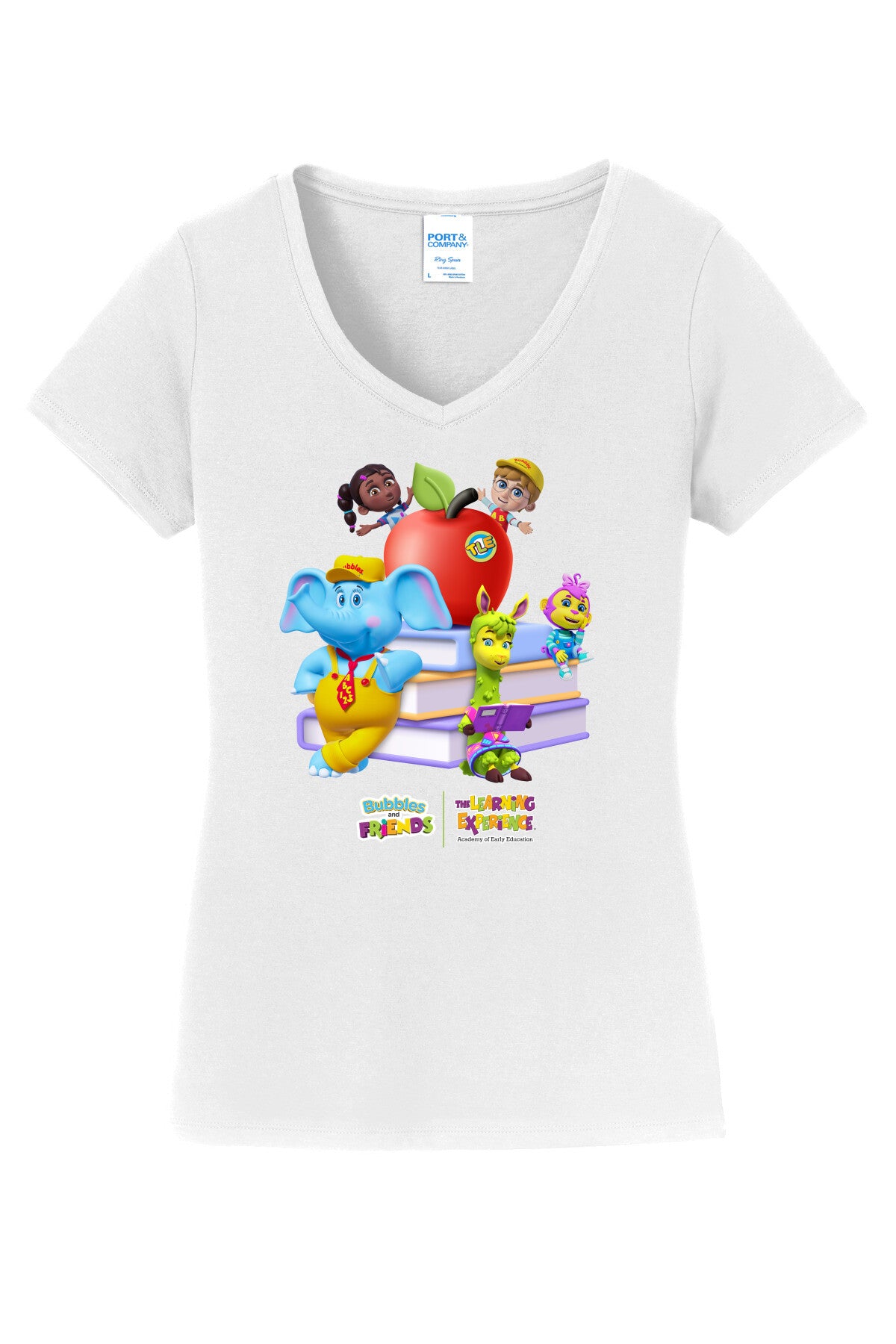 Bubbles & Friends BTS Books Womens V-Neck Tee