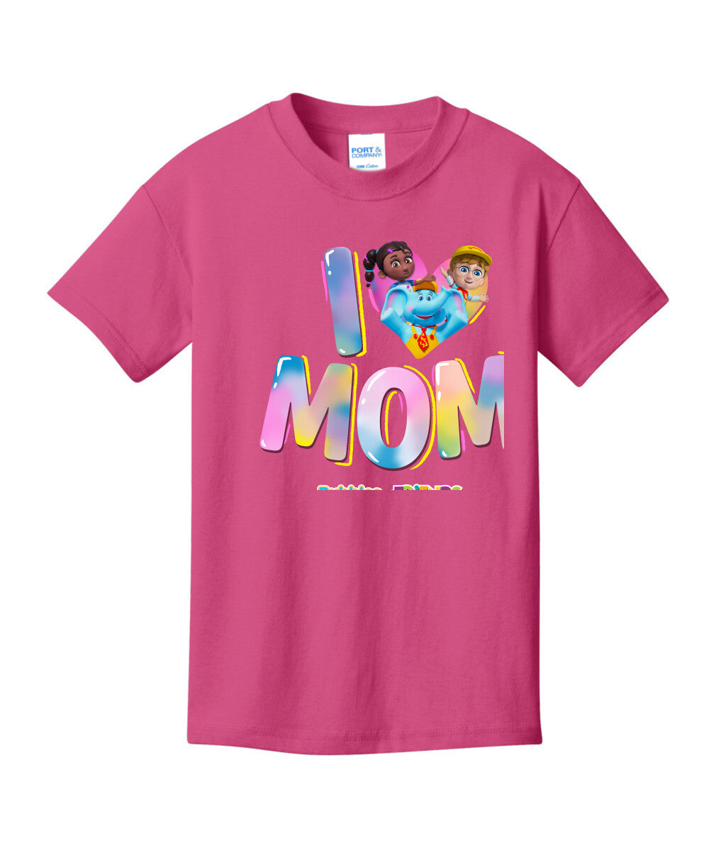 Bubbles & Friends Mothers Day I love Mom Children's T-Shirt