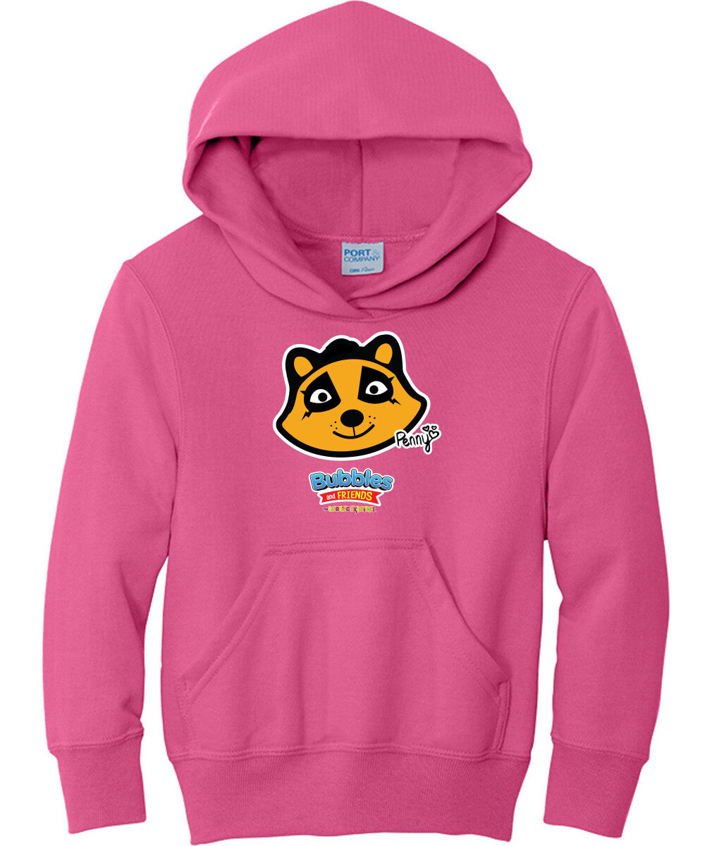 Bubbles & Friends- Friends from Happyville 'Penny' Children's Fleece Pullover Hooded Sweatshirt
