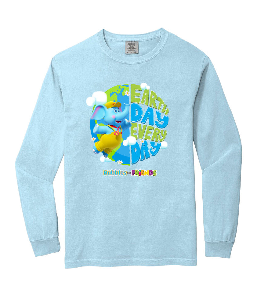 Bubbles & Friends Earth Day Everyday Unisex Long Sleeve Tee