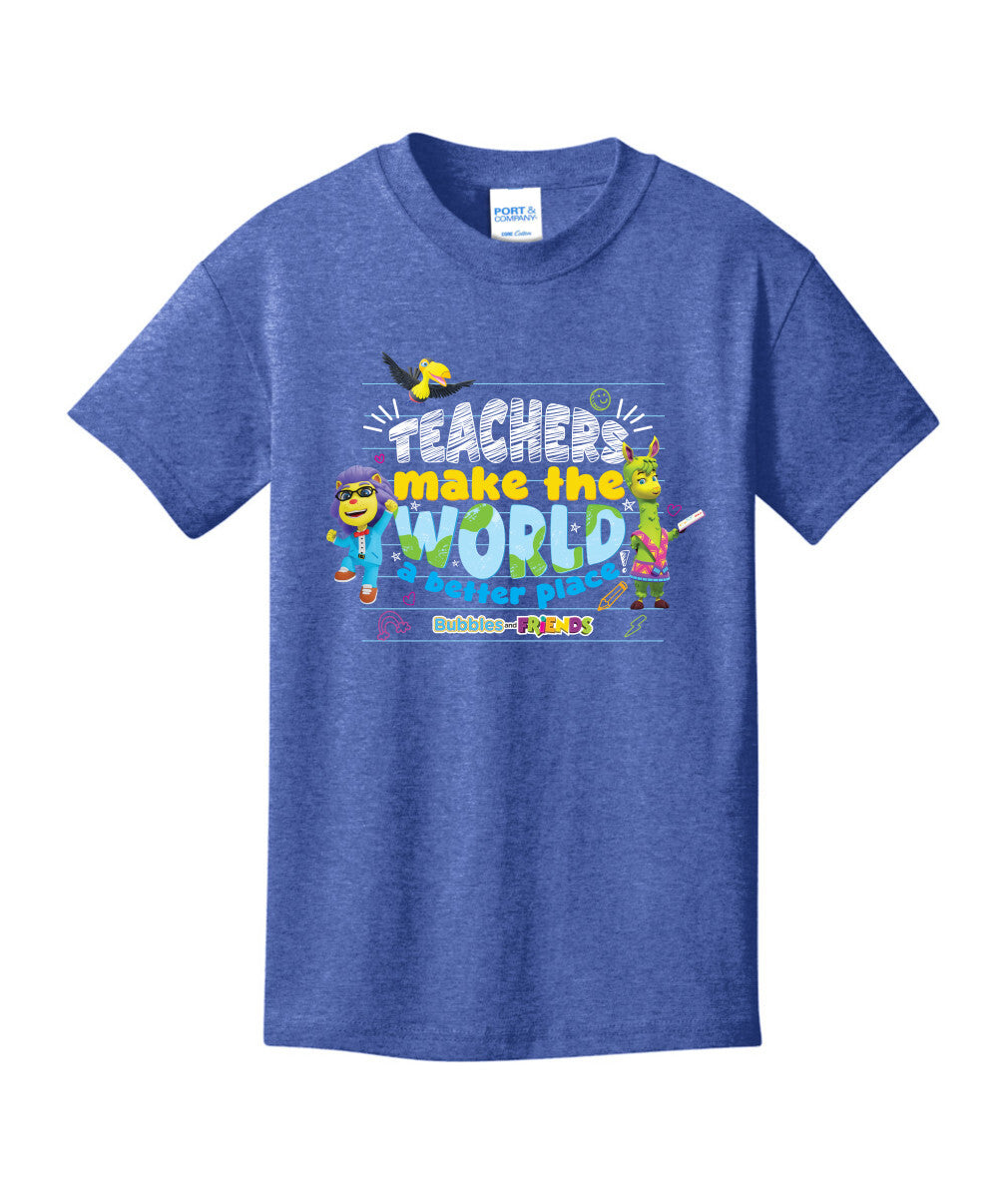 Bubbles & Friends Teacher Appreciation World Children's T-shirt