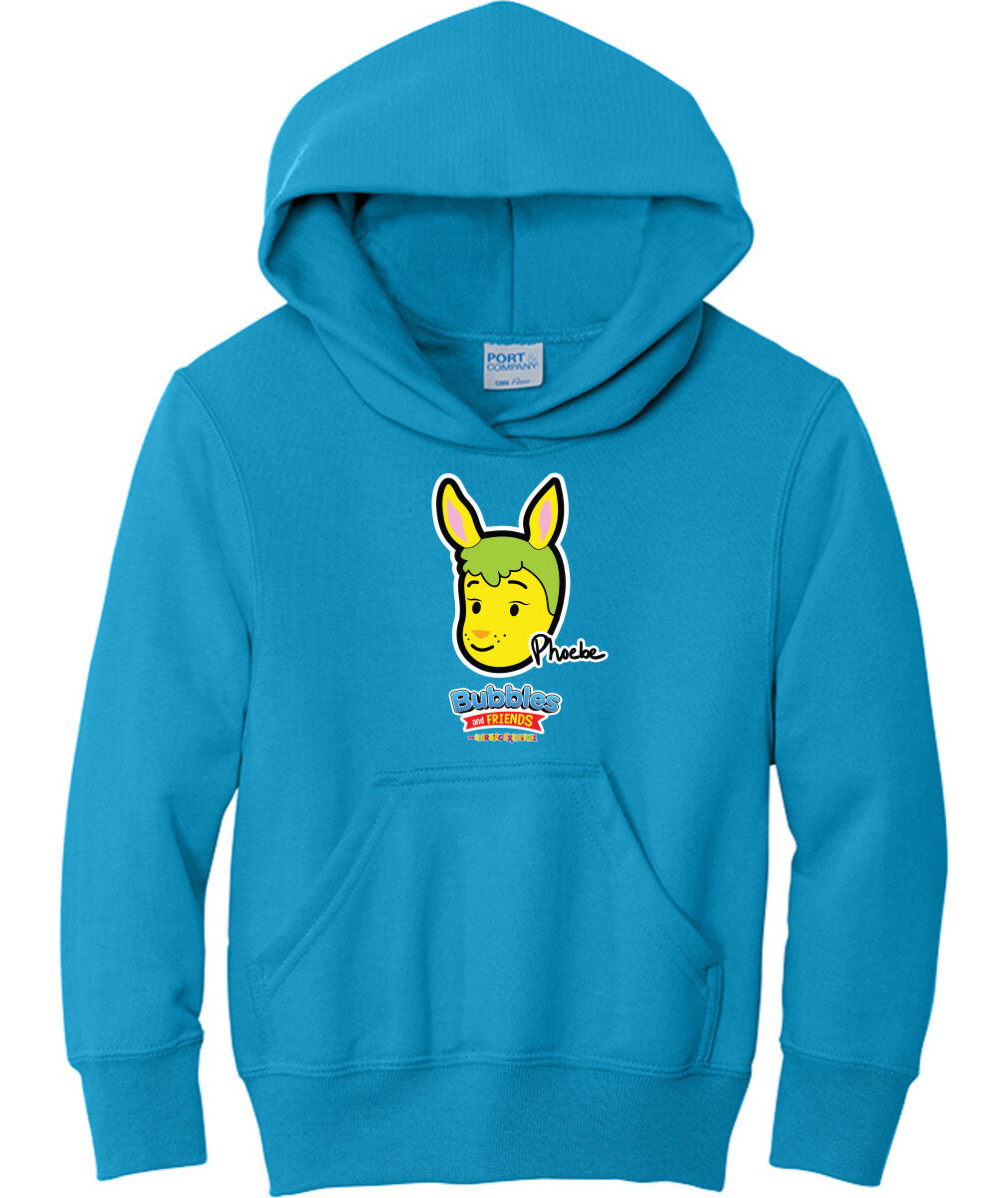 Bubbles & Friends- Friends from Happyville 'Phoebe' Children's Fleece Pullover Hooded Sweatshirt