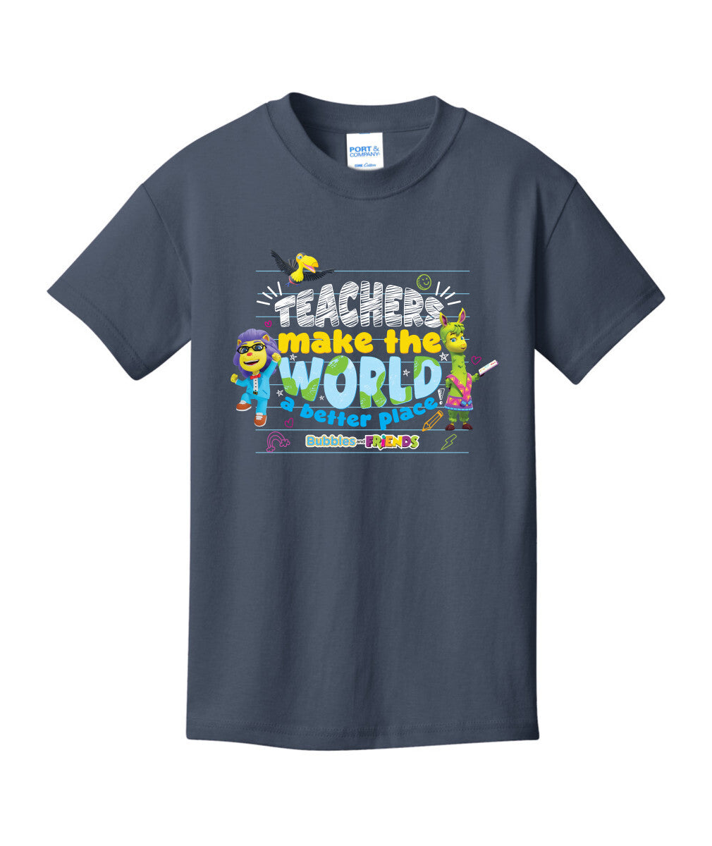 Bubbles & Friends Teacher Appreciation World Children's T-shirt