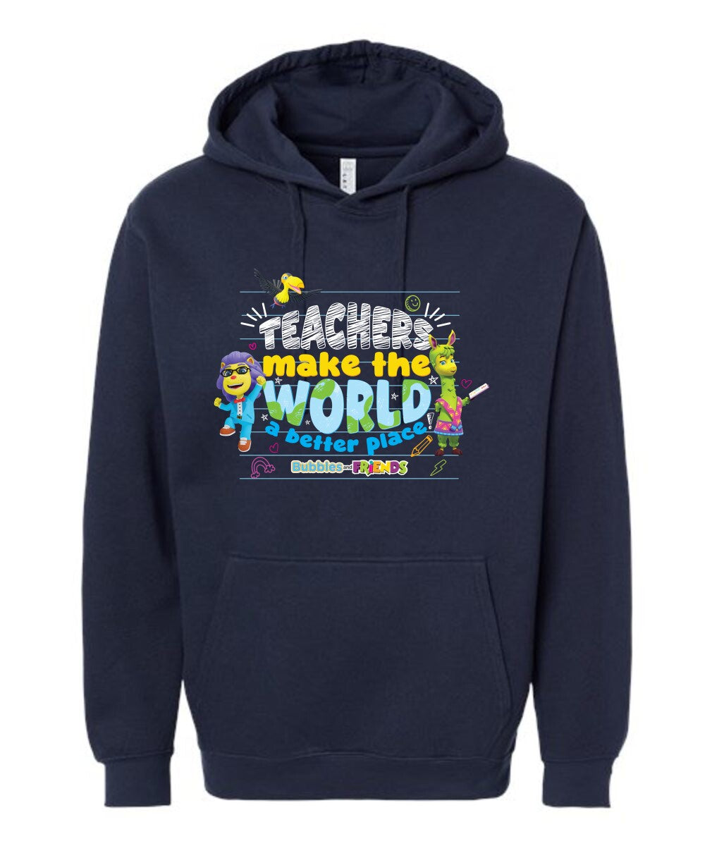 Bubbles & Friends Teacher appreciation World Adult Hoodie