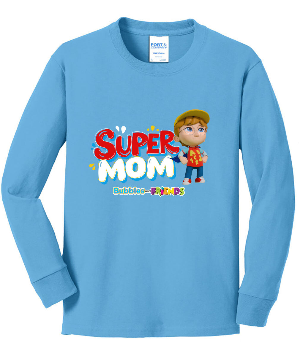Bubbles & Friends Mothers Day Braden Children's Youth Long Sleeve Tee