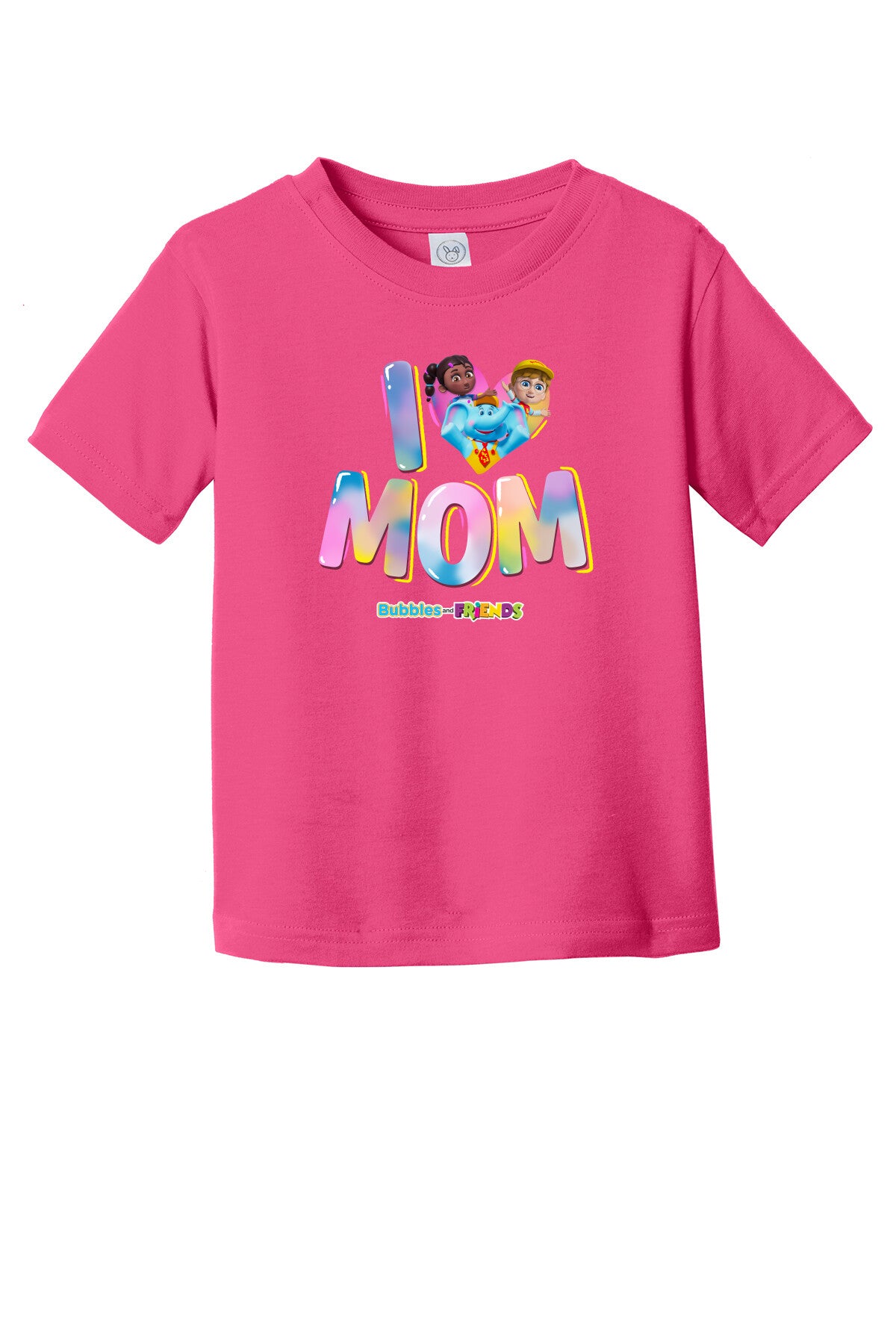 Bubbles & Friends Mothers Day I love MOM Toddler T-Shirt