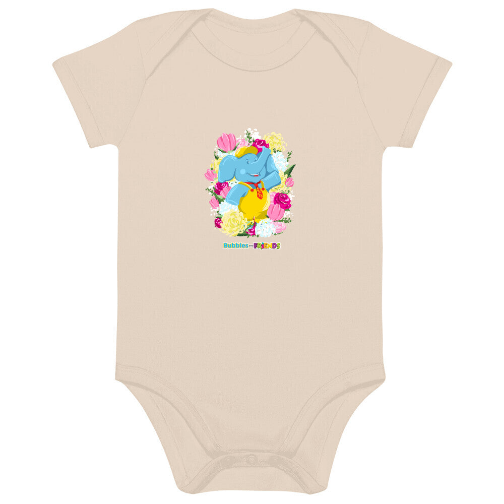 Bubbles & Friends Mothers Day Flowers Organic Cotton Baby Bodysuit
