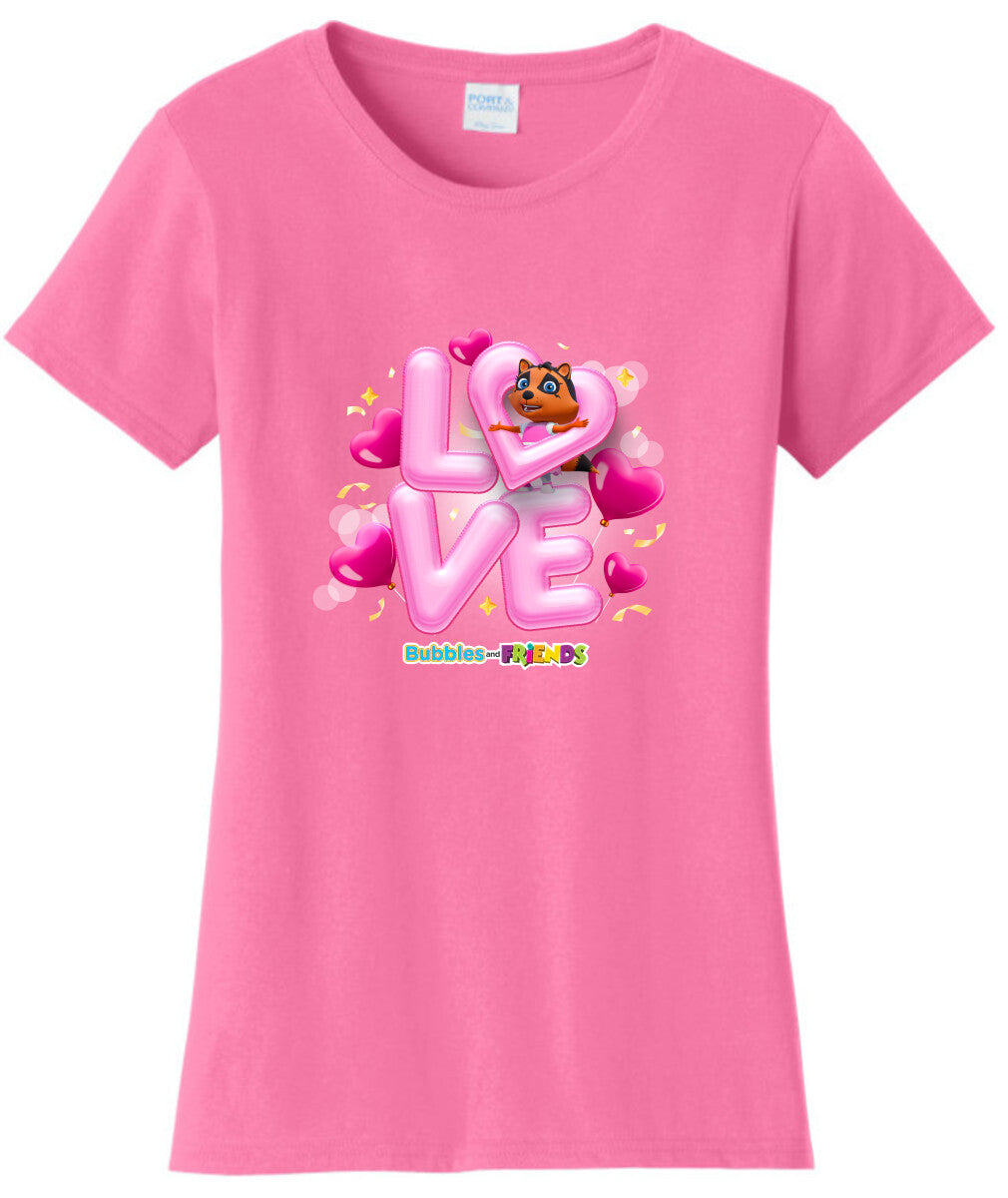Bubbles & Friends Penny Love Womens T-Shirt