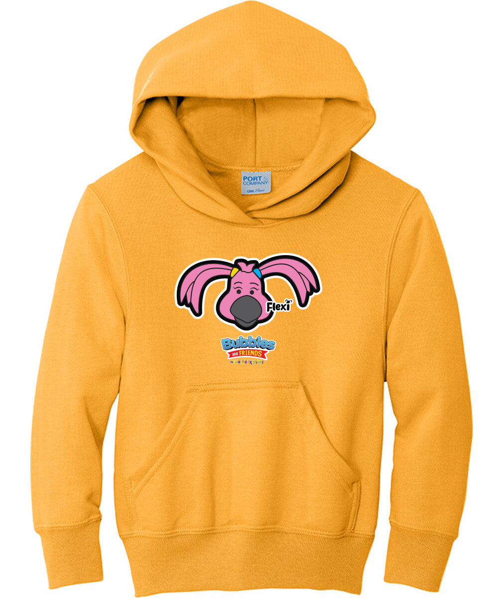 Bubbles & Friends- Friends from Happyville 'Flexi' Children's Fleece Pullover Hooded Sweatshirt