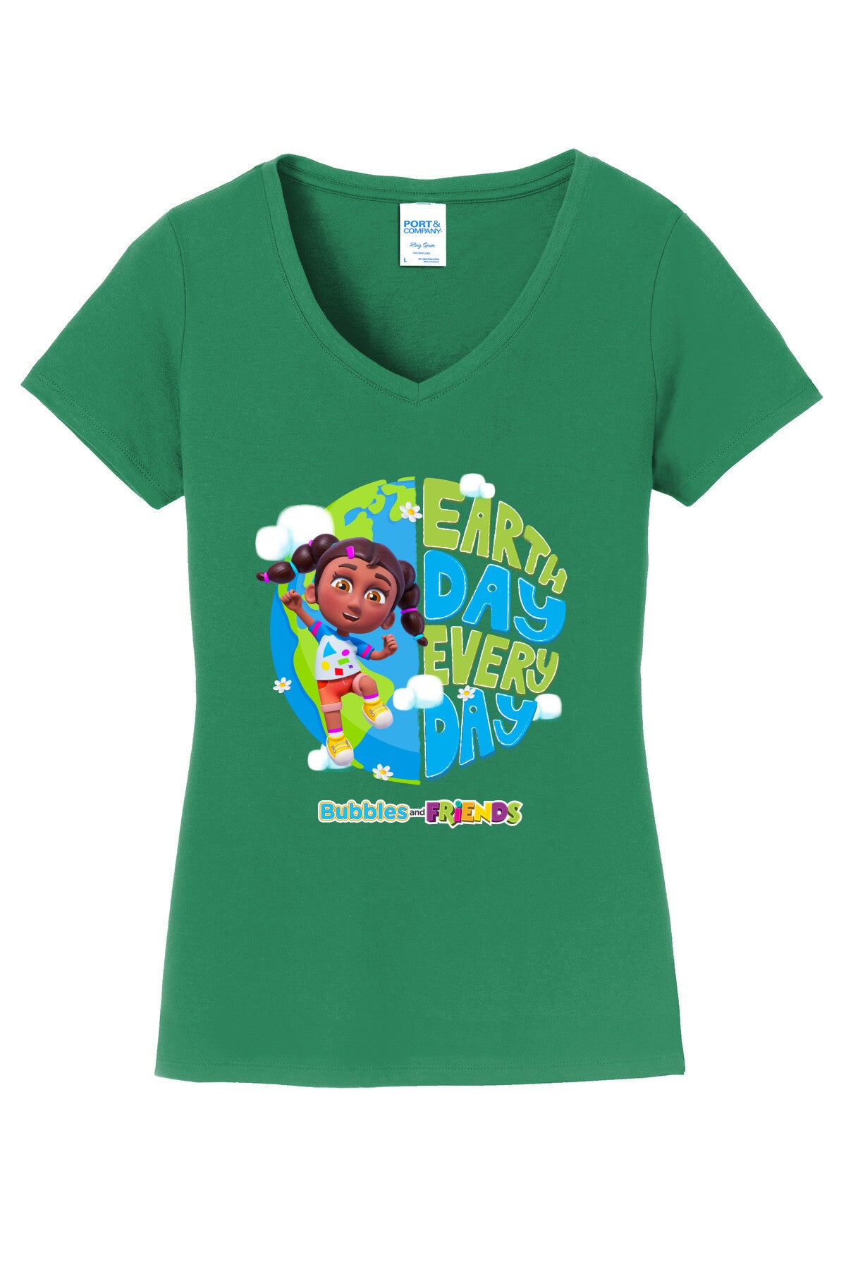 Bubbles & Friends Earth Day Izzy V-Neck Tee