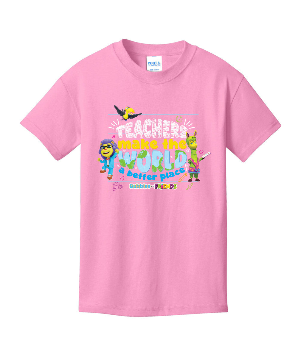 Bubbles & Friends Teacher Appreciation World Children's T-shirt