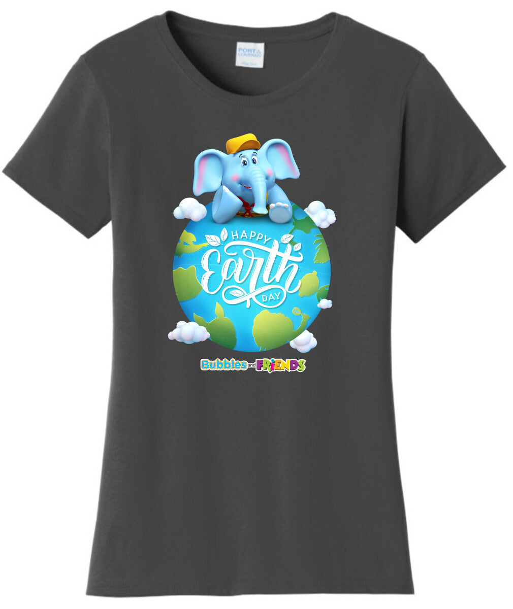 Bubbles & Friends Earth Day Planet Women's T-shirt