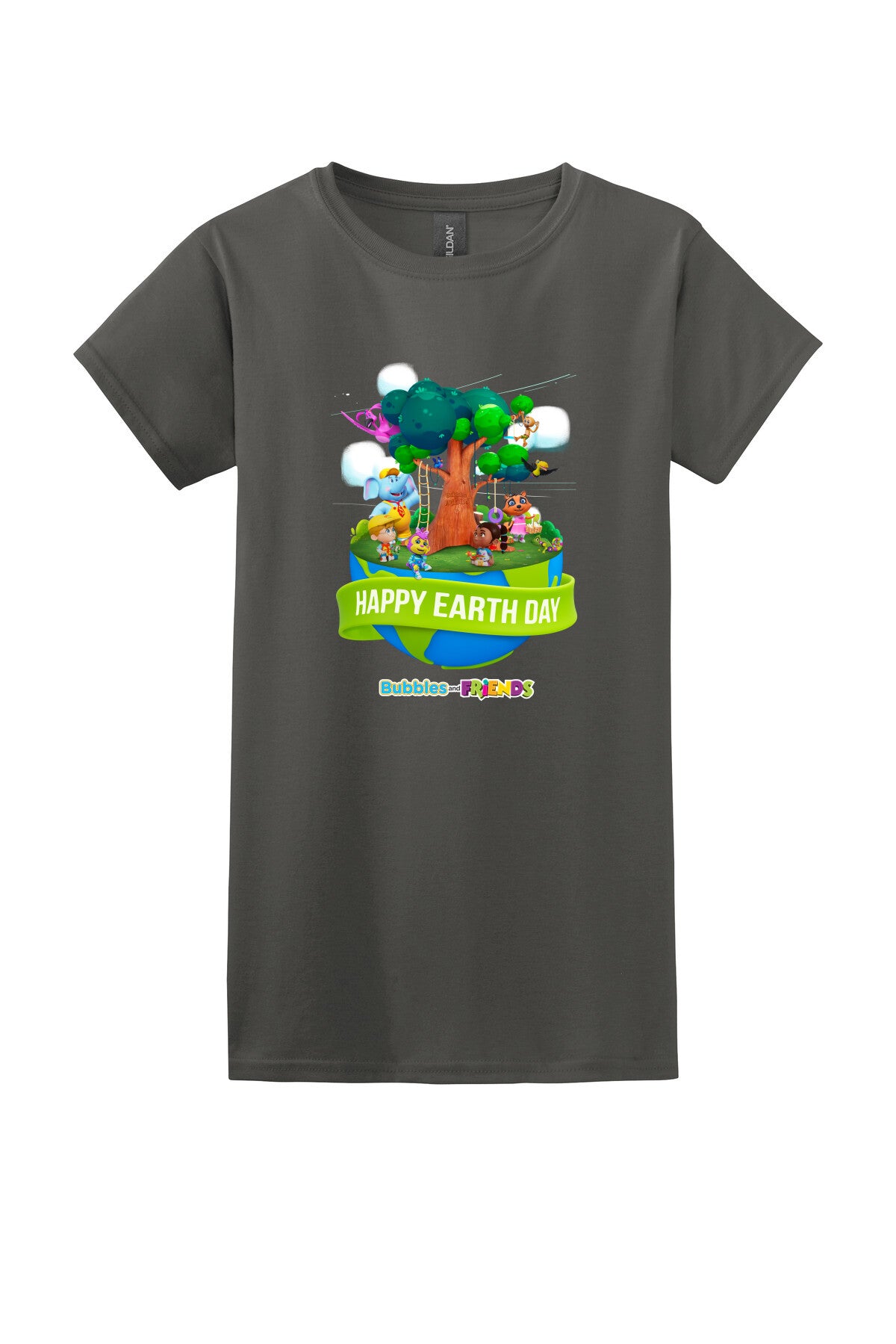 Bubbles & Friends Earth Day Friends Women's T-Shirt. 64000L