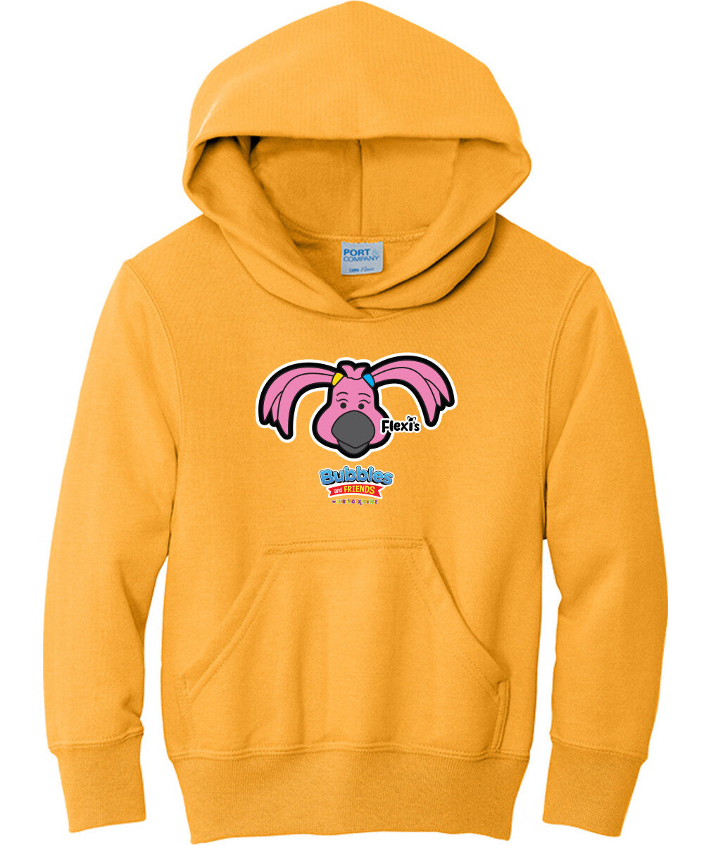 Bubbles & Friends- Friends from Happyville 'Flexi' Children's Fleece Pullover Hooded Sweatshirt