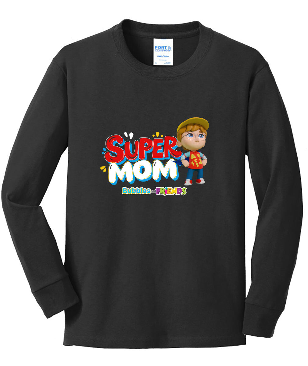 Bubbles & Friends Mothers Day Braden Children's Youth Long Sleeve T-Shirt