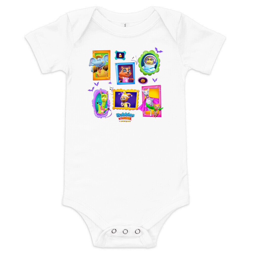 Bubbles & Friends Halloween Frames Baby Onesie