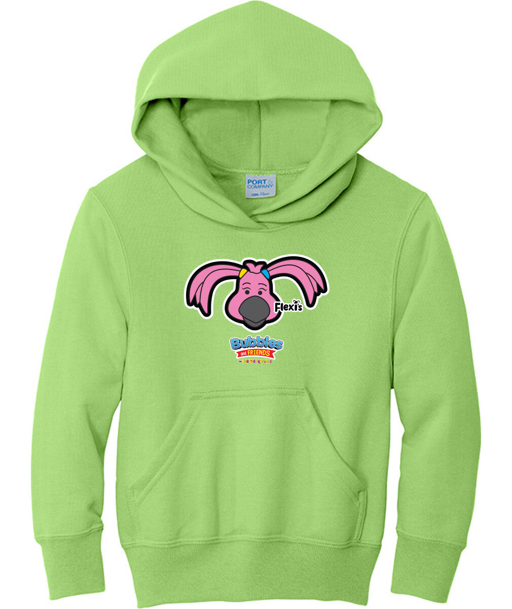 Bubbles & Friends- Friends from Happyville 'Flexi' Children's Fleece Pullover Hooded Sweatshirt