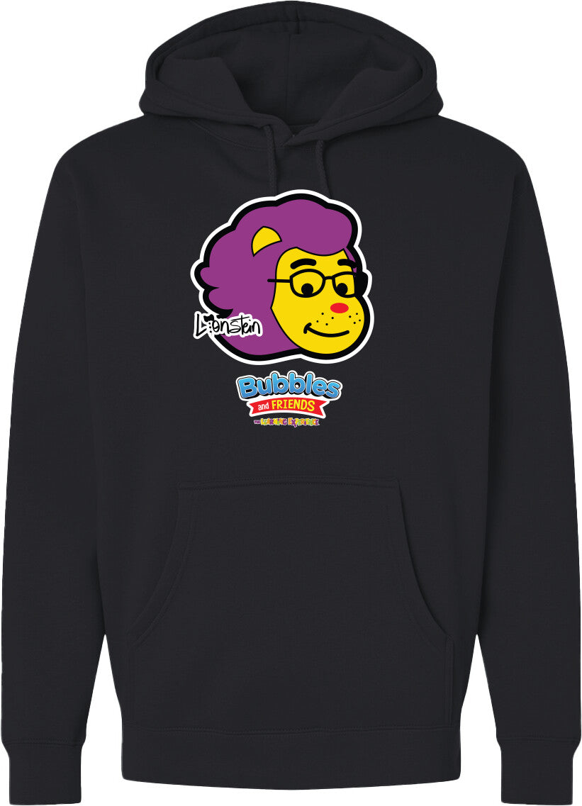 Bubbles & Friends- Friends from Happyville 'Lionstein' Midweight Hooded Sweatshirt- Unisex
