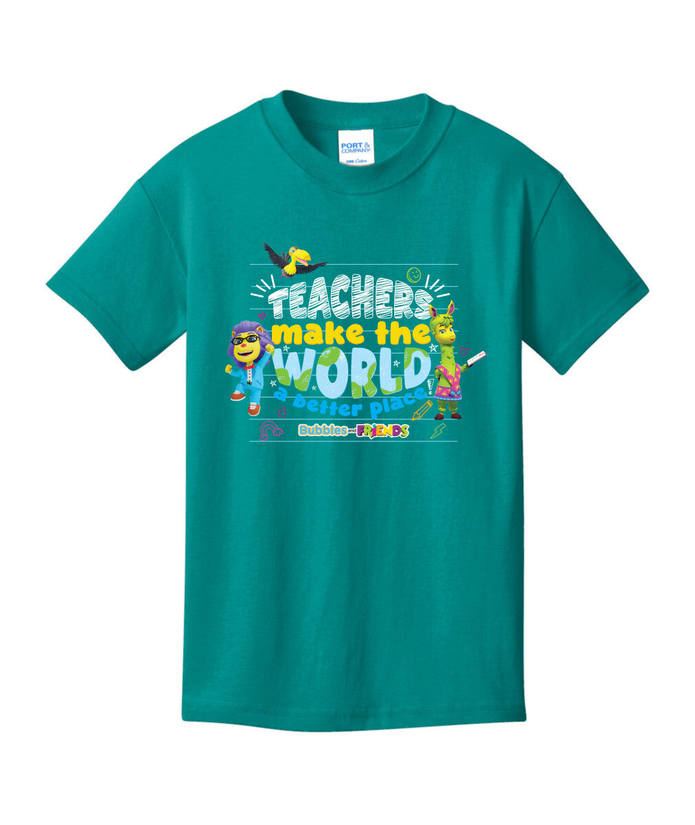 Bubbles & Friends Teacher Appreciation World Children's T-shirt