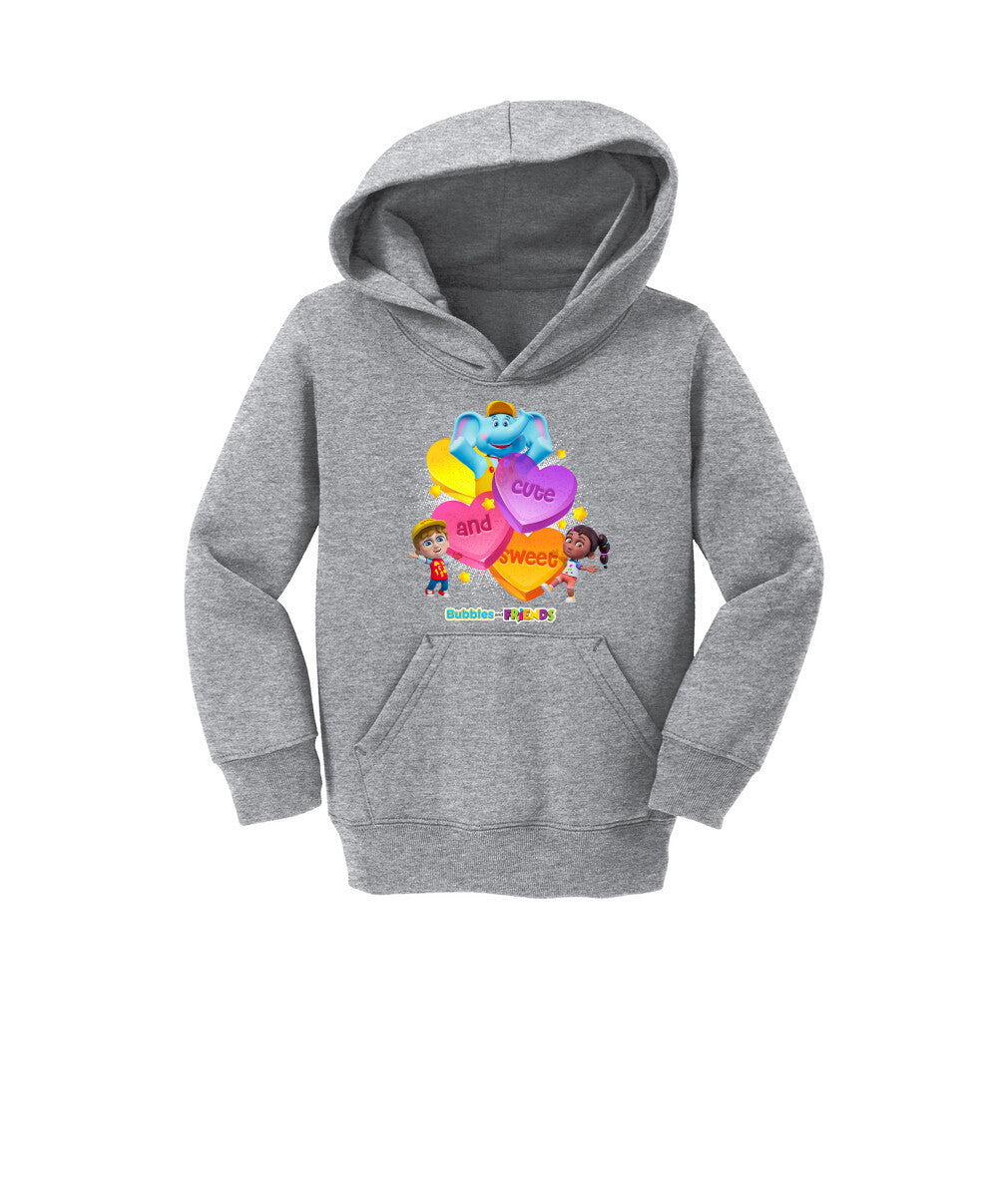 Bubbles & Friends Cute & Sweet Toddler Fleece Pullover Hooded Sweatshirt