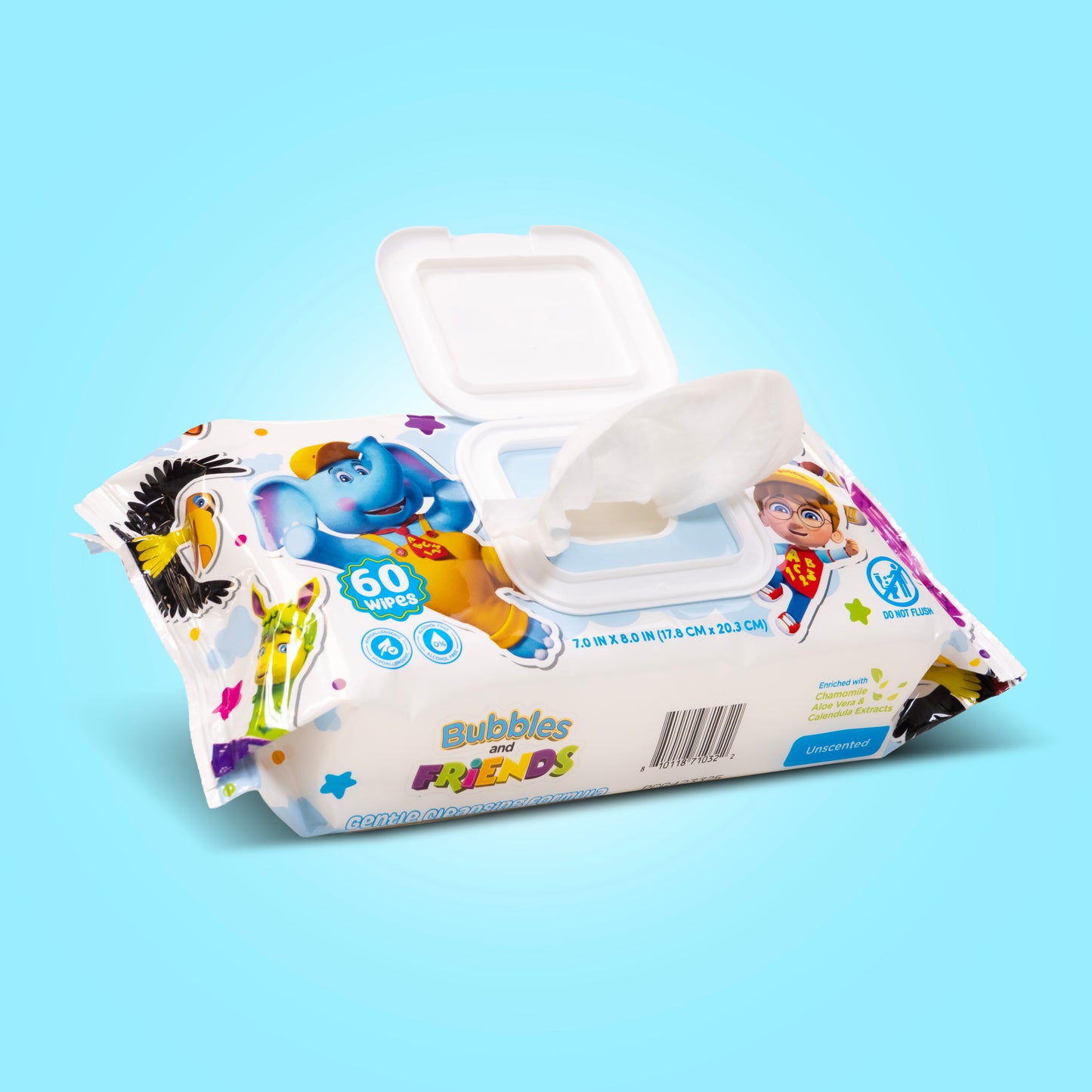 Bubbles & Friends Premium Baby Wipes- 3 Pack/6 Pack/12 Pack