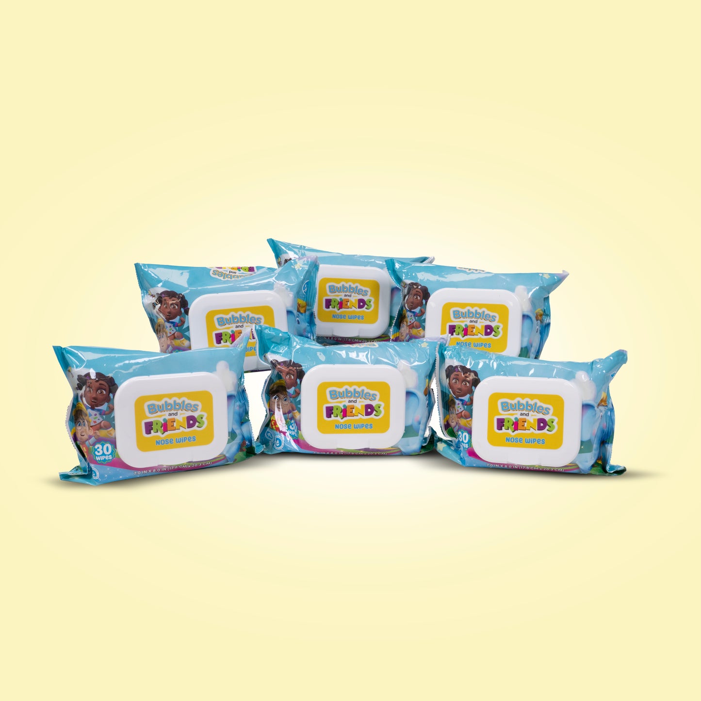 Bubbles & Friends Premium Nose Wipes- 2 Pack/6 Pack