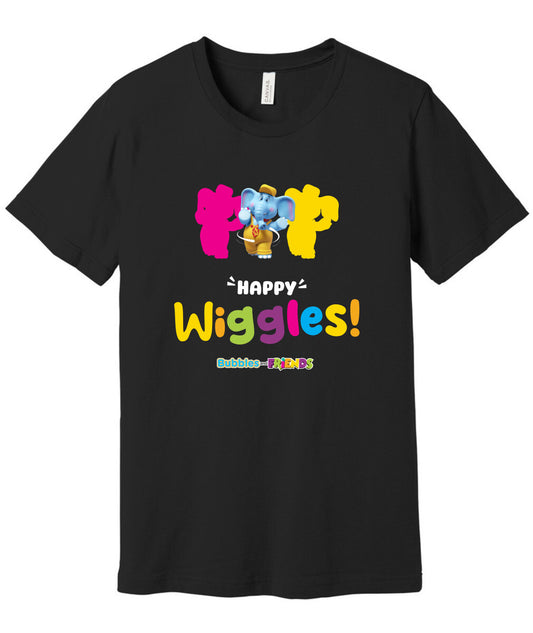 Bubbles and Friends – Happy Dance Collection Happy Wiggles Adult T-Shirt