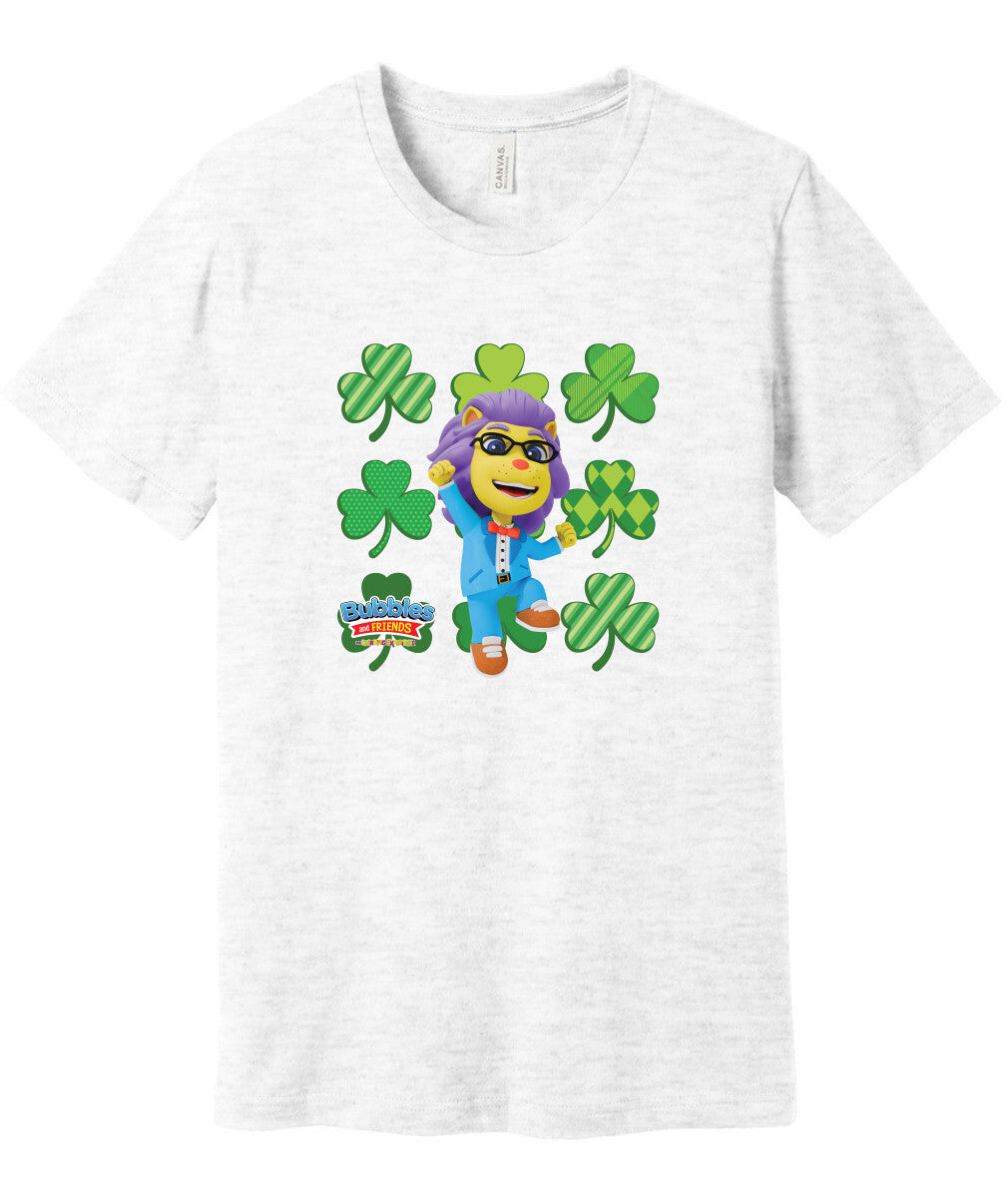 Bubbles & Friends St. Patrick's Day Lionstein Unisex  Short Sleeve Tee