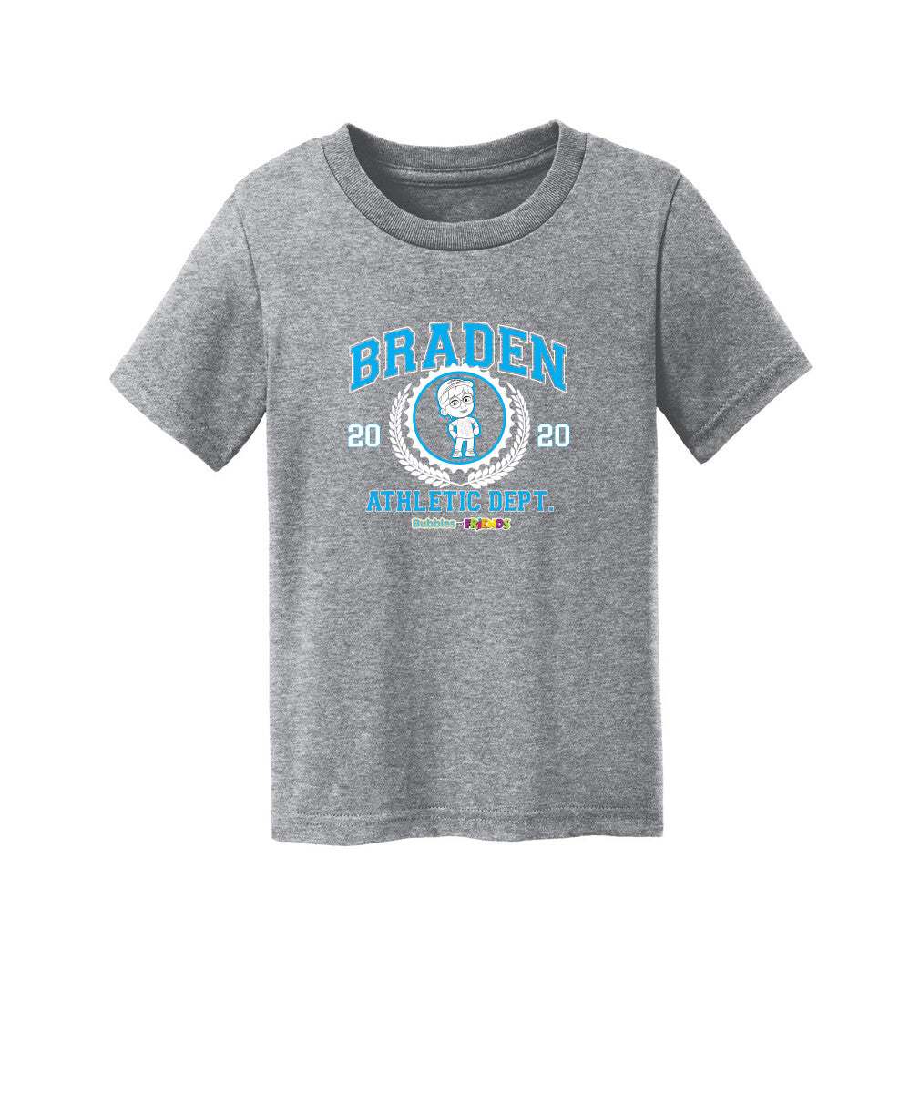 Bubbles and Friends - Varsity Collection Braden Athletic Dept Toddler T-Shirt