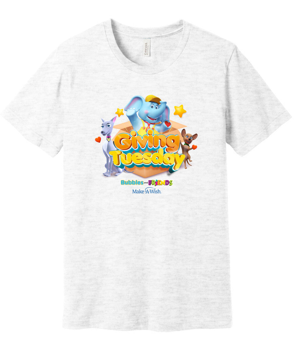 Make-A-Wish X Bubbles & Friends- Giving Tuesday Grace & Charity Adult T-Shirt