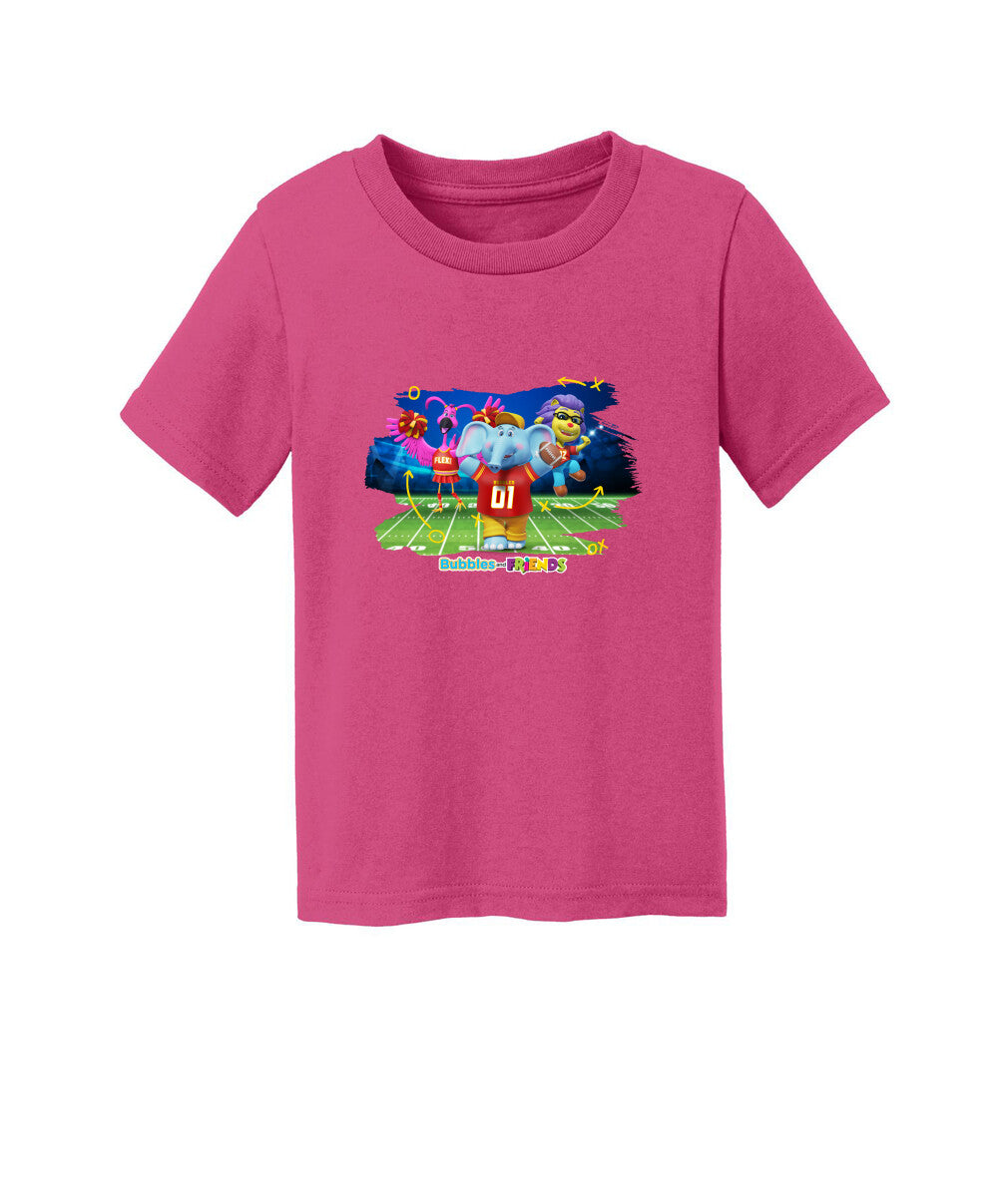 Bubbles and Friends - Varsity Collection Bubbles Football Toddler T-Shirt